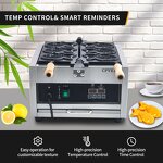 Taiyaki Waffle Iron Factory - Professional Electric 110V Non-Stick Teflon