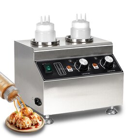 Nachos Sauce Warmer Manufacturer - Commercial 110/220V 2 Bottle Cheese Dispenser