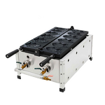 Gas Taiyaki Waffle Maker Factory - Commercial 6 Piece Fish Shaped Non-Stick