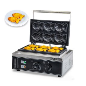 Electric Taiyaki Machine Factory - 6 Slices 1400W Double-Sided Heating Stainless