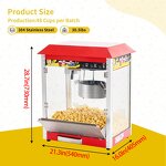 Commercial Popcorn Maker Factory - 1400W Electric 10 oz Kettle Countertop Machine