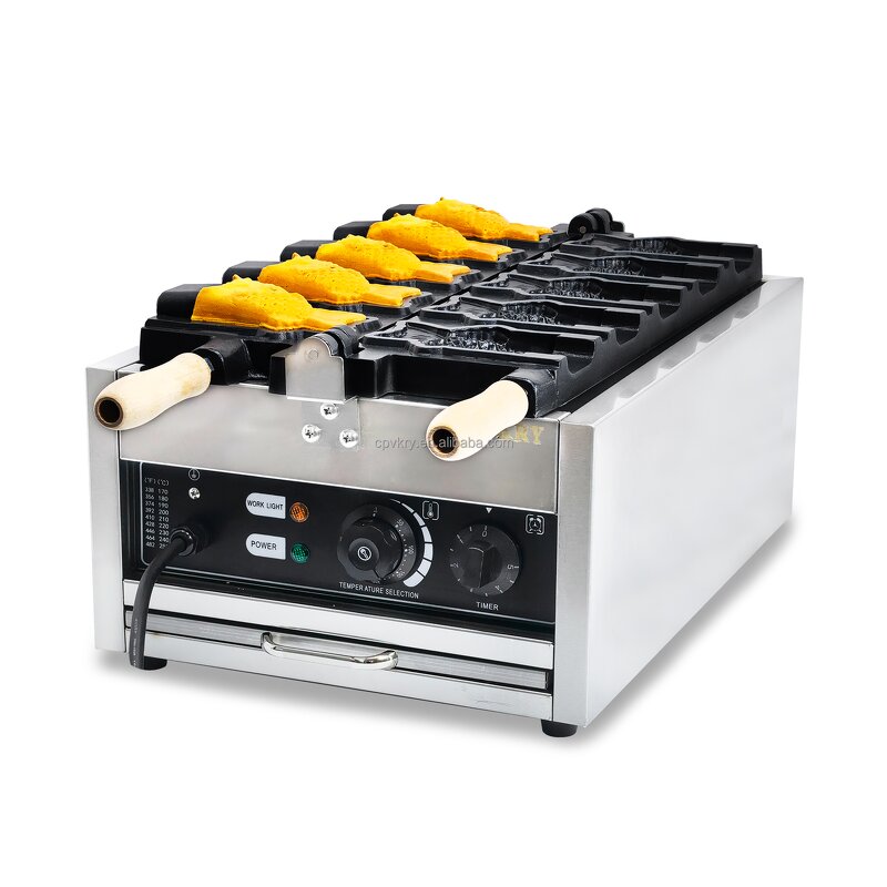 5-hole Taiyaki Maker Factory - Commercial Stainless Steel Adjustable Temper