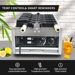 5-hole Taiyaki Maker Factory - Commercial Stainless Steel Adjustable Temper