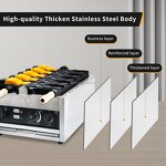 5-hole Taiyaki Maker Factory - Commercial Stainless Steel Adjustable Temper