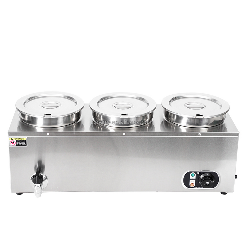3-Pot Bain Marie Factory - Industrial Electric 7L Stainless Steel Food Warmer