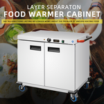 Hot air Food Warmer Cabinet Factory - Commercial Hotel Double Doors Stainless Steel
