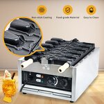 5-hole Taiyaki Maker Factory - Commercial Stainless Steel Adjustable Temper
