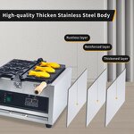 Taiyaki Waffle Iron Factory - Professional Electric 110V Non-Stick Teflon