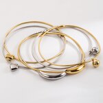 Heart Necklace Supplier - Gold 18K Smooth Tube Bead Stainless Steel Pendant