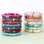 Acrylic Bangle Factory - Polymer Clay Personalized Tube Beaded Bracelets