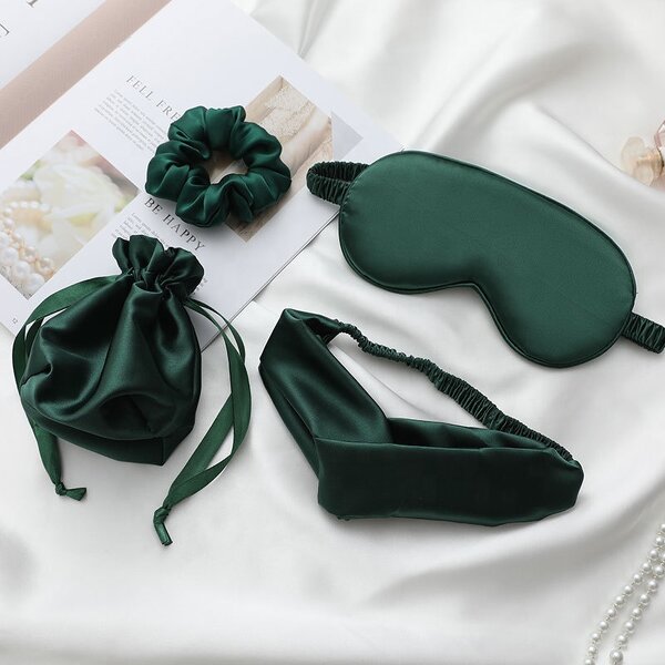 Hair Accessories Set Factory - Wholesale Silk Pillowcase Eye Mask Satin Headbands