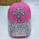 Diamond Baseball Cap Factory - Fashion Blingbling Adjustable Rhinestone Cross Hats