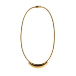 Heart Necklace Supplier - Gold 18K Smooth Tube Bead Stainless Steel Pendant