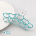 Hair Claw Clip Factory - Heart Crown with 5 Connected Hearts Enamel Painted