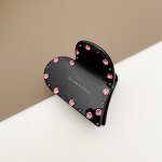 Hair Clamp Factory - Heart Shape Spot Drill Acetate Diamond Shark Clip