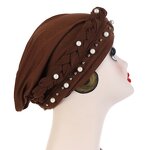 Muslim Caps Factory - High Quality Pearl Beauty Hair Single Braid Hat Turban