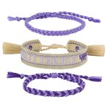 Friendship Bracelets Manufacturer - Customized Letter 3pcs Sets Rope Woven