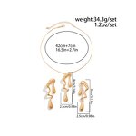 Liquid Earrings Supplier - Water Drop Pendant Cool Irregular Necklace Set