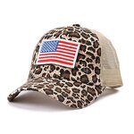 American Flag Baseball Cap Factory - Wholesale Embroidered Hole Women's Ponytail Hats