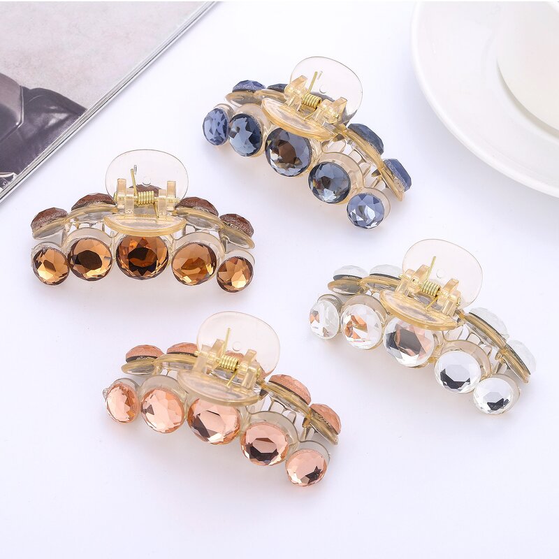 Hair Claw Clip Supplier - Medium Size Crystal Non-slip for Women Shower