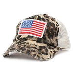 American Flag Baseball Cap Factory - Wholesale Embroidered Hole Women's Ponytail Hats