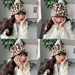 Fleece Winter Hat Supplier - Fashion Lady Solid Soft Leopard Wool Sherpa Bucket