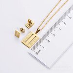 Jewelry Set Supplier - New Design Golden Fashion Stainless Steel Necklace Earrings