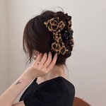 Fabric Hair Clip Supplier - 13cm Leopard Print Large Wild Headdress Cool