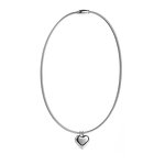 Heart Necklace Supplier - Gold 18K Smooth Tube Bead Stainless Steel Pendant