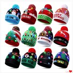 LED Christmas Beanie Supplier - Festival Elk Snowflake Snowman Knitted Winter Hat
