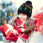 LED Christmas Beanie Supplier - Festival Elk Snowflake Snowman Knitted Winter Hat