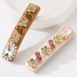 Baroque Hair Clips Supplier - Retro Crystal Gem Rhinestone Velvet Luxury