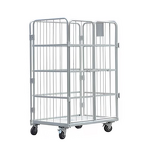 Heavy Duty Steel Platform Cart Supplier - Uni-Silent 500kg Industrial Logistics Folding Warehouse