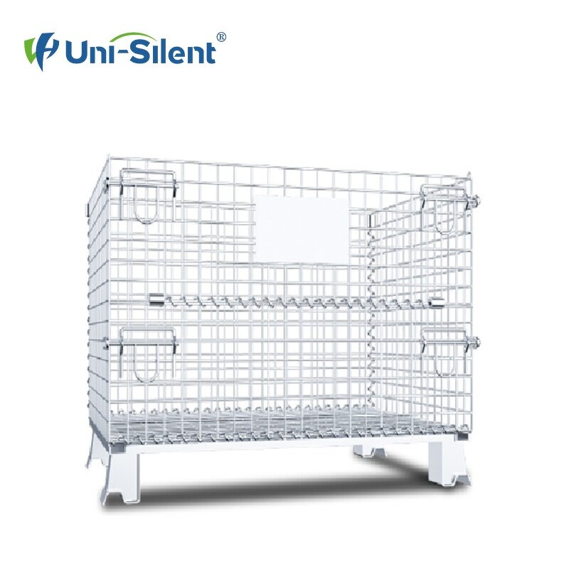 Industrial Foldable Storage Cage Manufacturer - Uni-Silent Welding Screen Processing Steel Stillage