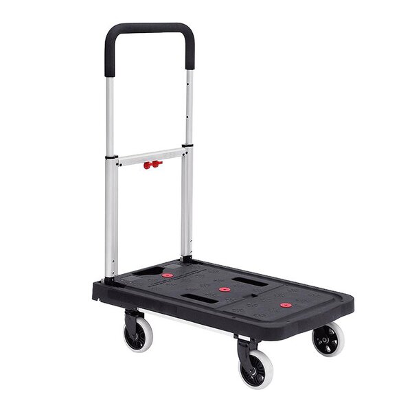 Heavy Duty Shopping Luggage Cart Manufacturer - Uni-Silent Four-Wheel Foldable Aluminium Platform