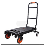 Folding Portable Luggage Cart Factory - Uni-Silent 130kgs 2 in 1 Wheel Trolley Retractable Handle