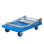 Foldable Platform Truck Factory - Uni-Silent Four Wheels Flatbed Folding Hand Trolley