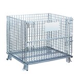 Nestable Collapsible Steel Wire Container Factory - Uni-Silent 800kg Silver Cage for Logistic