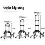 Portable Foldable Aluminum Shopping Cart Supplier - Alloy Stairs Climbing Easy Carry Folding