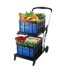 Foldable Grocery Cart Manufacturer - Uni-Silent Four-Wheel Mobile OEM Customizable Shopping Trolley