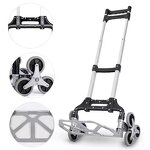 Portable Aluminum Hand Truck Factory - Uni-Silent 6-Wheel Folding Climbing Stairs Trolley OEM