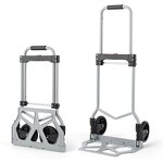 Foldable Aluminum Cart Manufacturer - Uni-Silent 80kgs Lightweight Folding Hand Trolley Cart