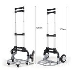 Portable Aluminum Folding Cart Factory - Uni-Silent 6 Wheel Climbing Stairs Hand Trolley Push