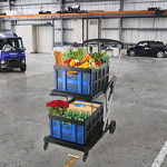 Portable Folding Trolley Supplier - Uni-Silent Market Collapsible Plastic Crate Shopping Cart