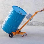 Manual Truck Mover Factory - Uni-Silent 450kg Hand Oil Drum Lifting Machine Trolley Tools