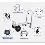 Utility Hand Truck Manufacturer - Uni-Silent 250kgs 3 in 1 Industrial Foldable Push Cart 4 Wheels