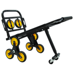 Foldable Stair Climbing Cart Supplier - Uni-Silent 150kgs 10 Wheels Adjustable Handle Climber