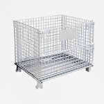 Collapsible Steel Wire Container Manufacturer - Uni-Silent Silver Mesh Security Cage for Logistic