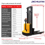Electric Walking Stacker Factory - 1 Ton AGV Pallet Stacker for Restaurant Retail