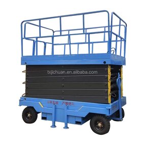 Scissor Lift Small Elevator Supplier - High Altitude Smooth Lifting Four Supporting Legs Traction Mobile